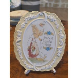 1994 Precious Moments Plaque Yellow Make A Joyful Noise